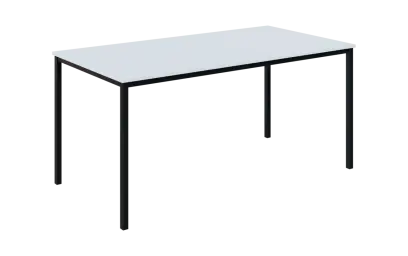 JPT 160 Jídelní stůl 1600 x 800 mm, deska bílá / podnož černá